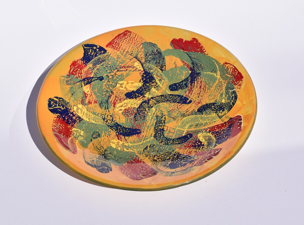 Yellow Brushstroke Dish 